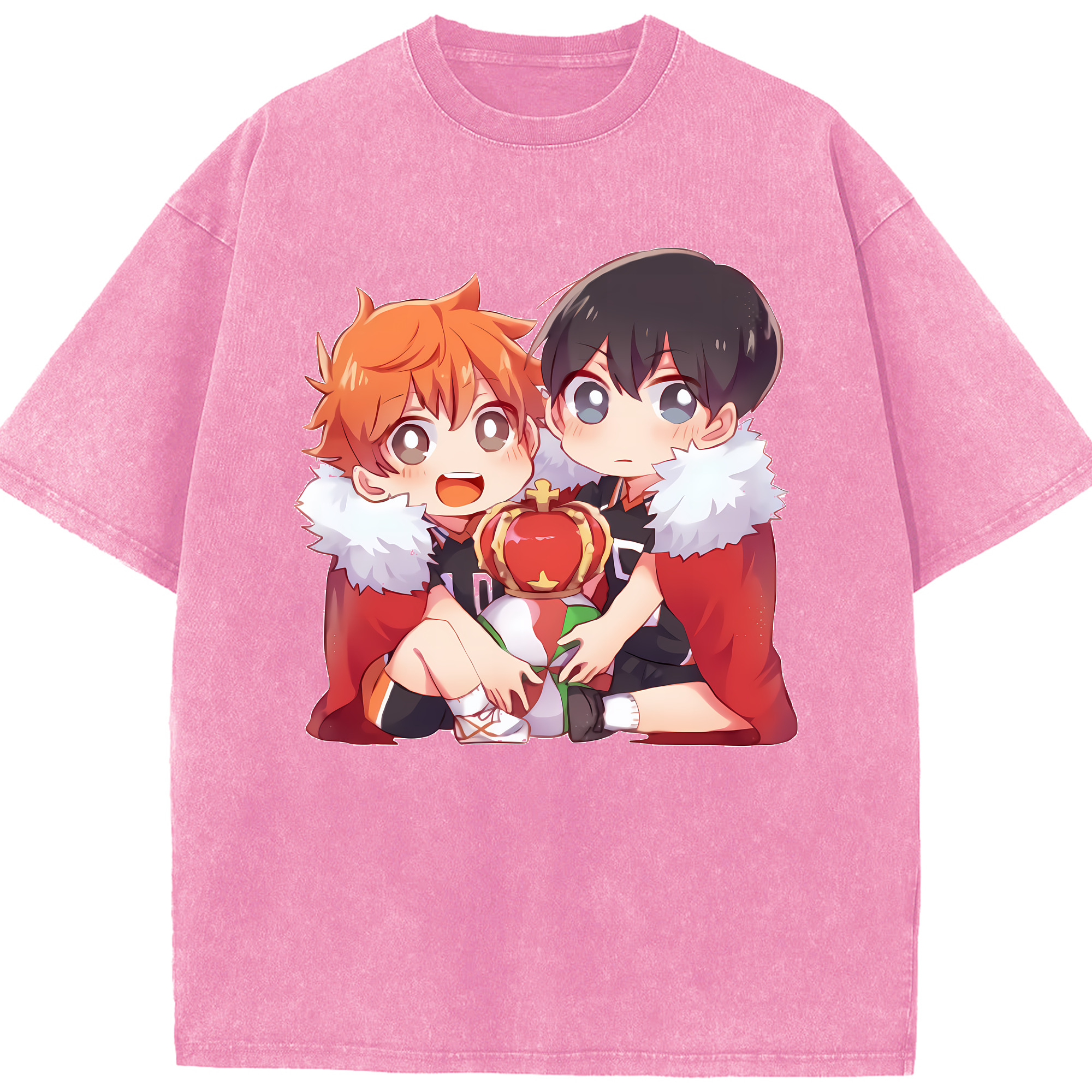（画像用） ハイキュー!! Haikyu!! 綿100% ヴィンテージ風 半袖Tシャツ（フロントプリント）